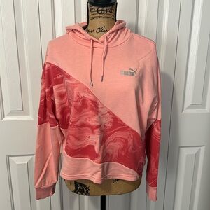 EUC Puma Pink Cropped Hoodie
